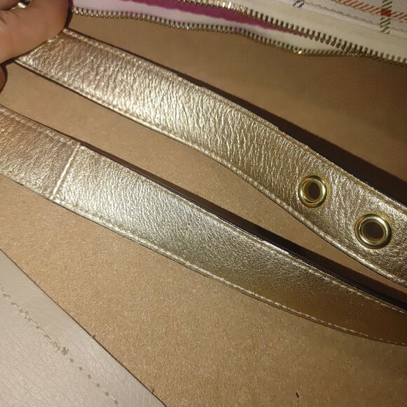 Coach Signature Crossbody Bag White Multicolor Plaid With Gold Accents & Pink In - Picture 9 of 15